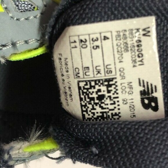 New Balance athletic tennis shoes SIZE 4 - Picture 7 of 7